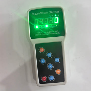 Wireless handheld display for 10T digital crane scale with green backlit weight screen