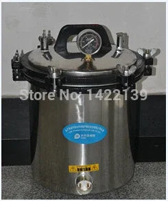18L steam autoclave sterilizer body with lid clamps and front drain fitting
