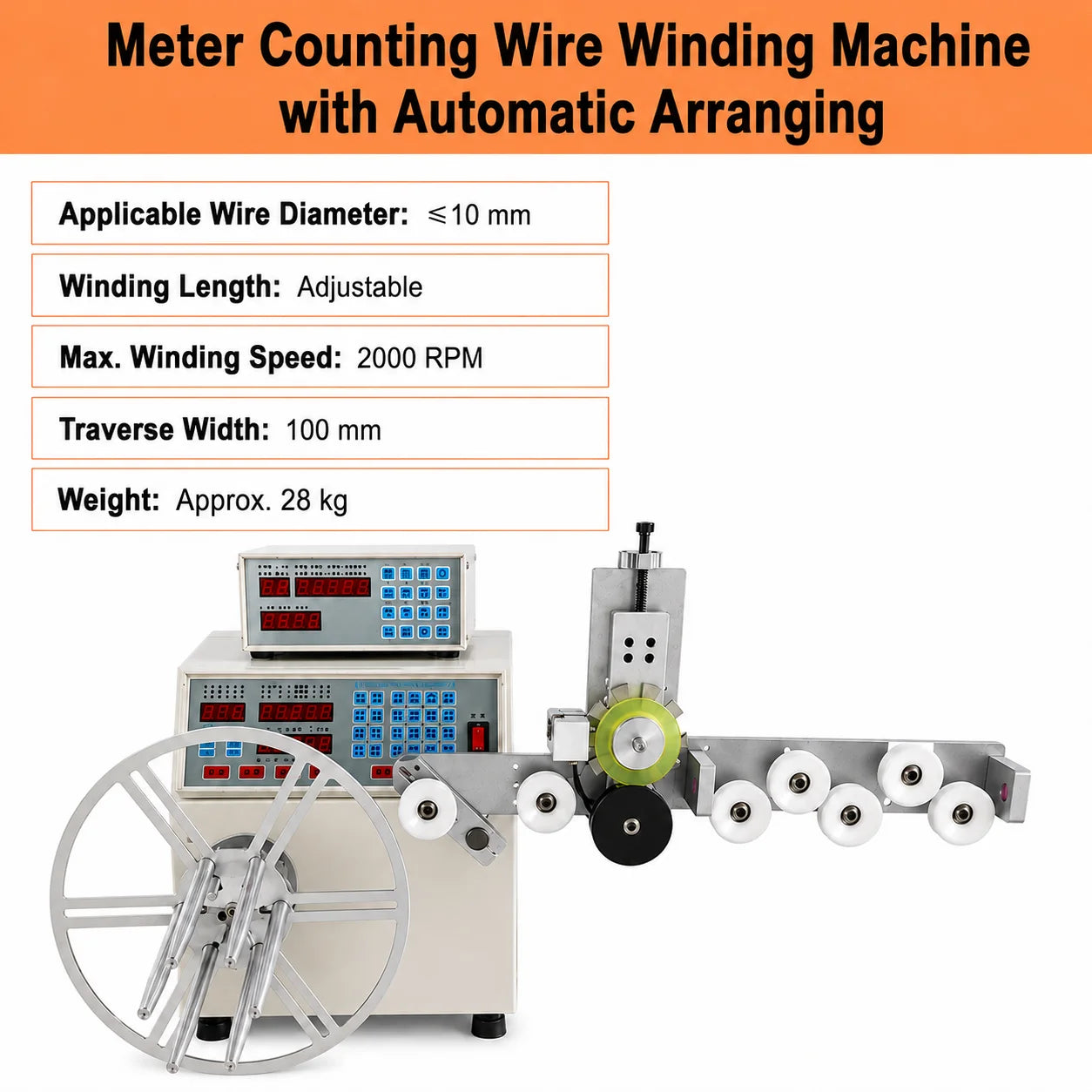 Automatic Meter Counting Cable Winding Machine with Wire Arranging for Data Cable Power Cord product image 7