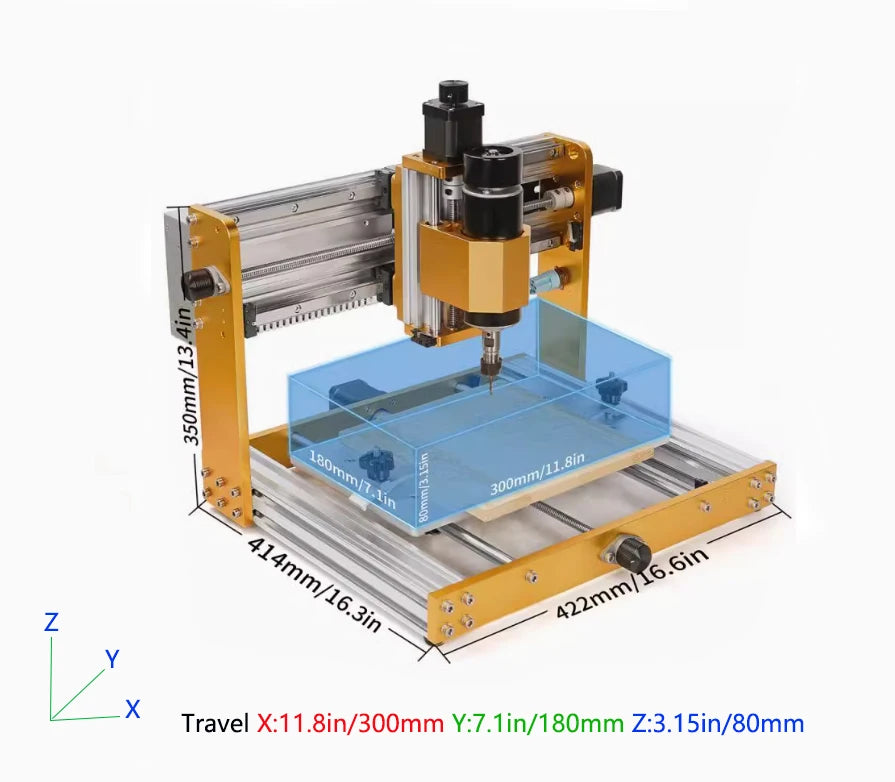 CNC3018 Pro 500W All-Metal 3-Axis CNC Router Engraving Machine with Laser Engraver GRBL product detail image 4