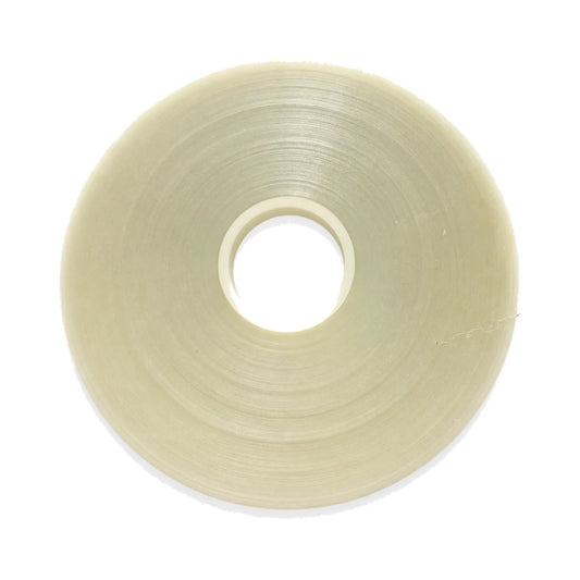 OPP banding tape roll top view showing 40 mm inner core
