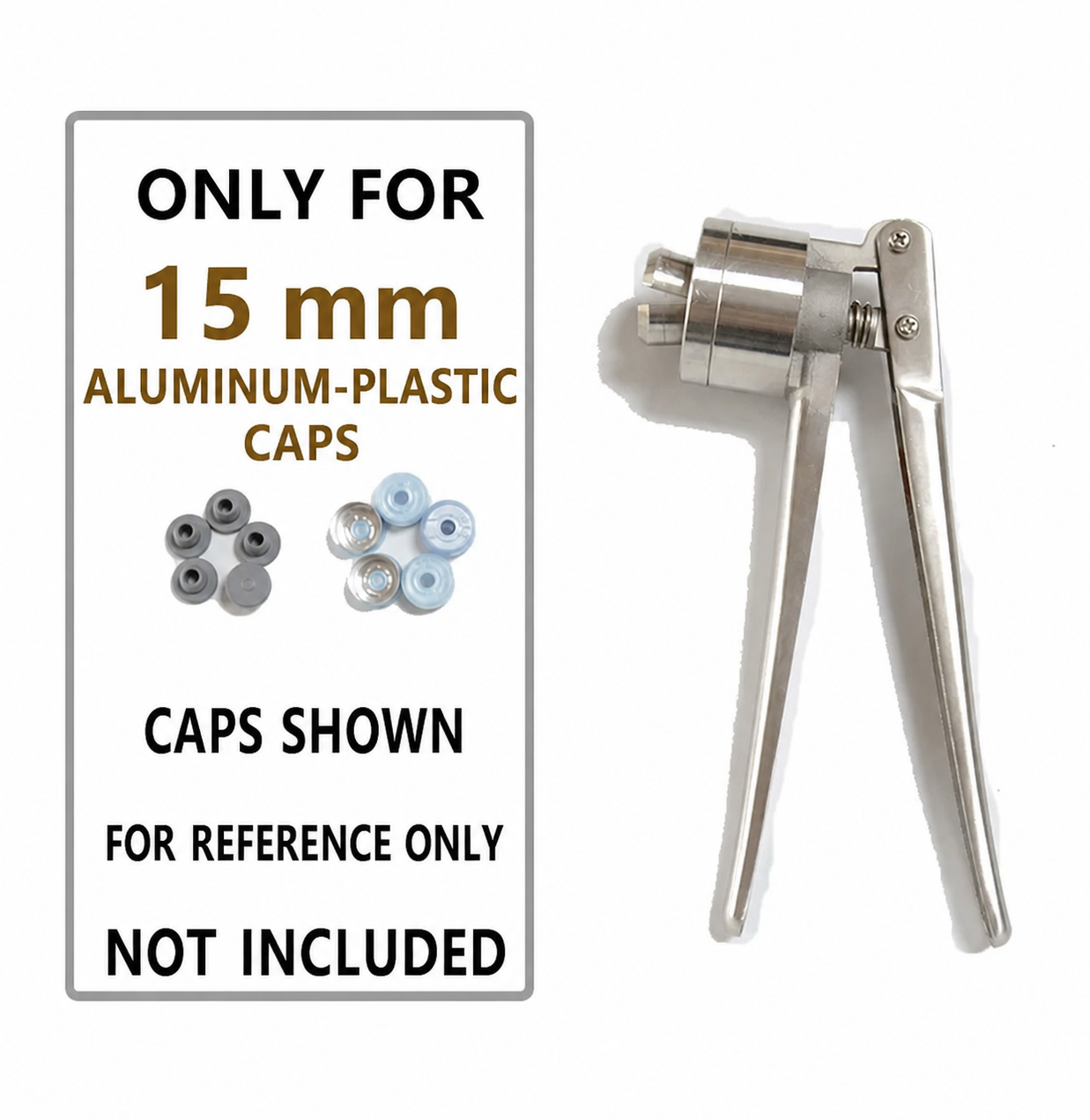 15 mm plastic-aluminum cap crimper selection