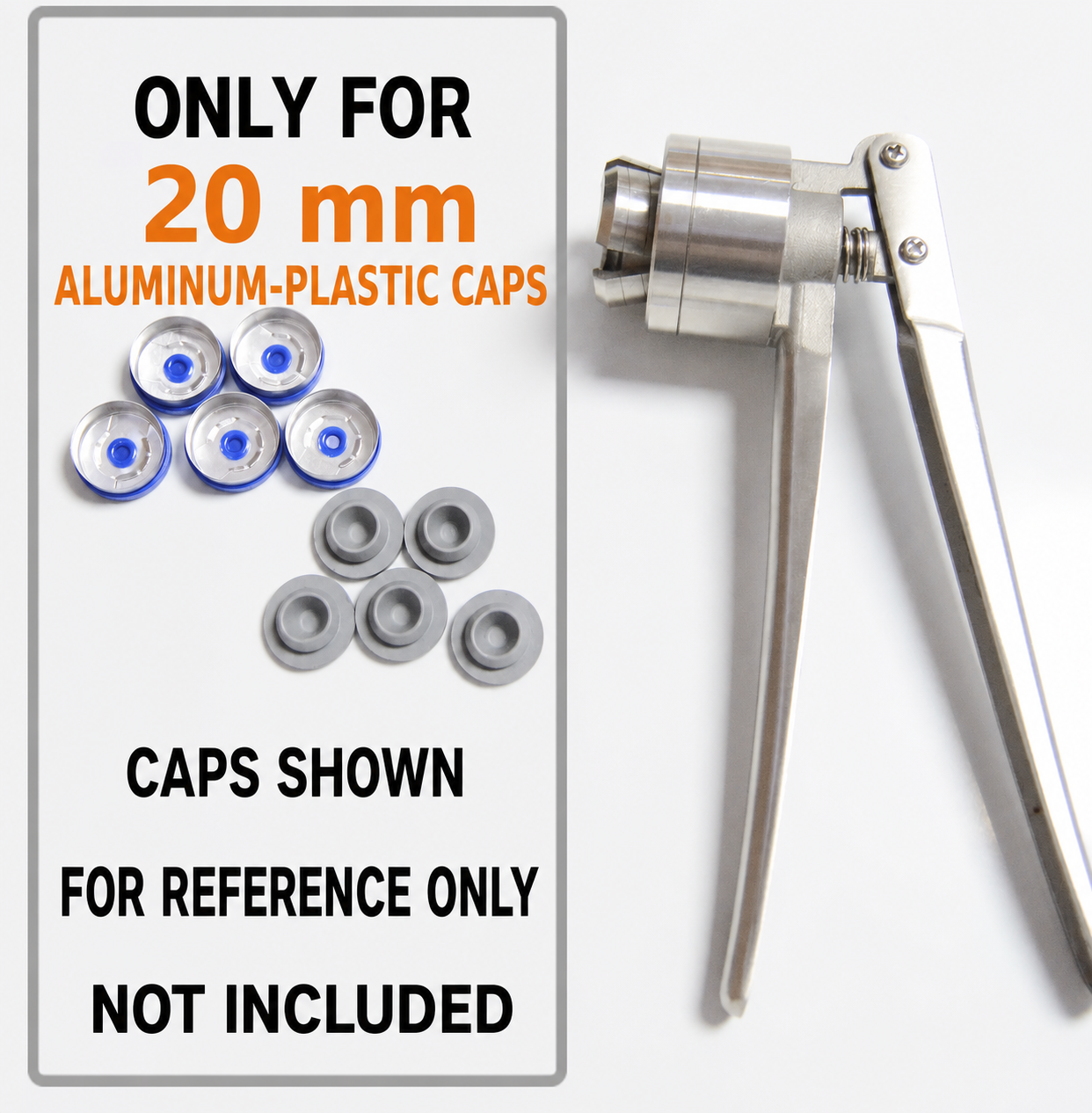 20 mm plastic-aluminum cap crimper selection