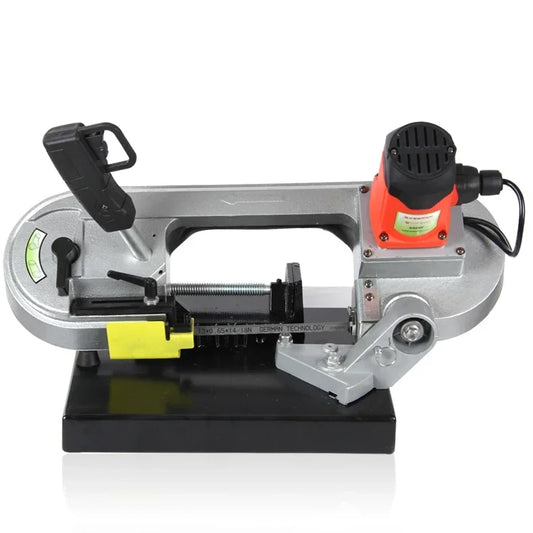 110V 680W portable band saw side view on white background