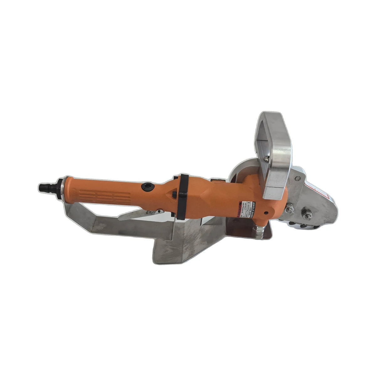 Side view of pneumatic carton waste stripping machine with metal guide plates