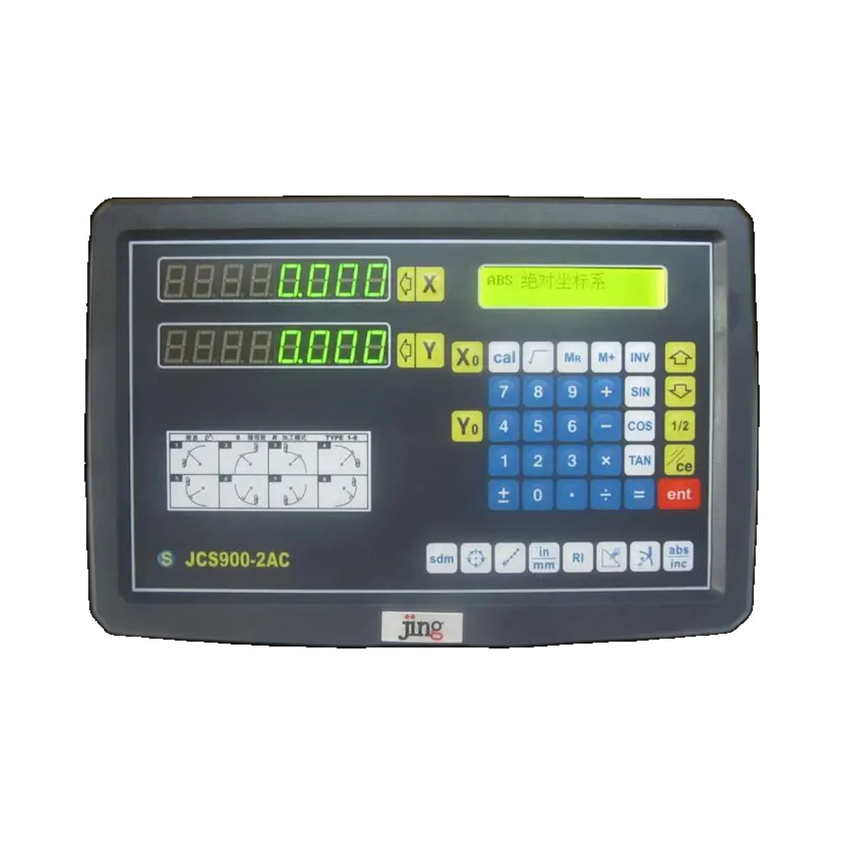 JCS900-2AC 2-axis DRO display for 5 micron linear glass scale kit