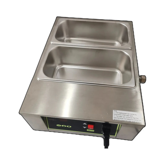 2-tank commercial chocolate melting machine with stainless steel pans