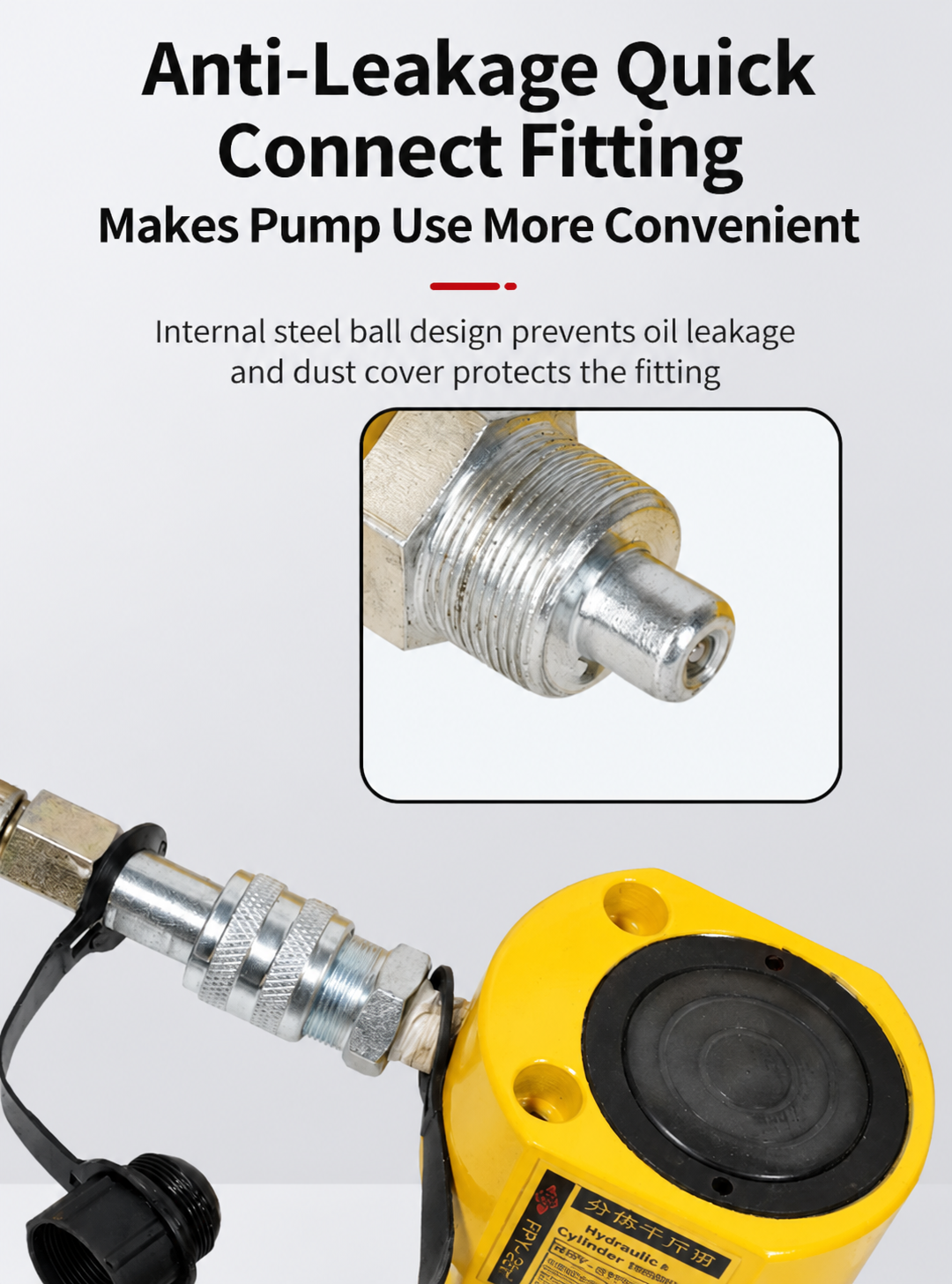 10 ton low-profile hydraulic cylinder RMC-101 with 11 mm stroke