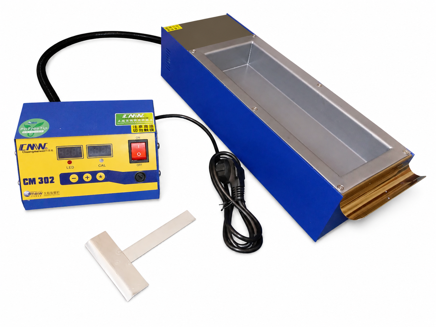 CM-302 lead-free soldering pot 1500W split titanium bath 300 x 100 x 45mm