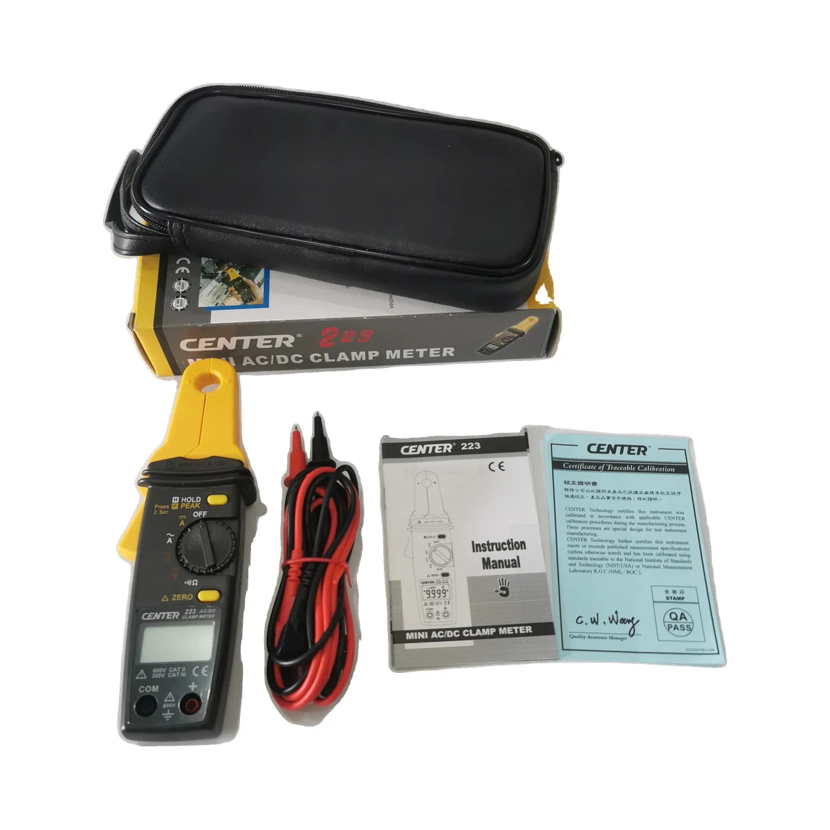 CENTER 223 Mini AC/DC Clamp Meter 100A 600V Digital Multimeter