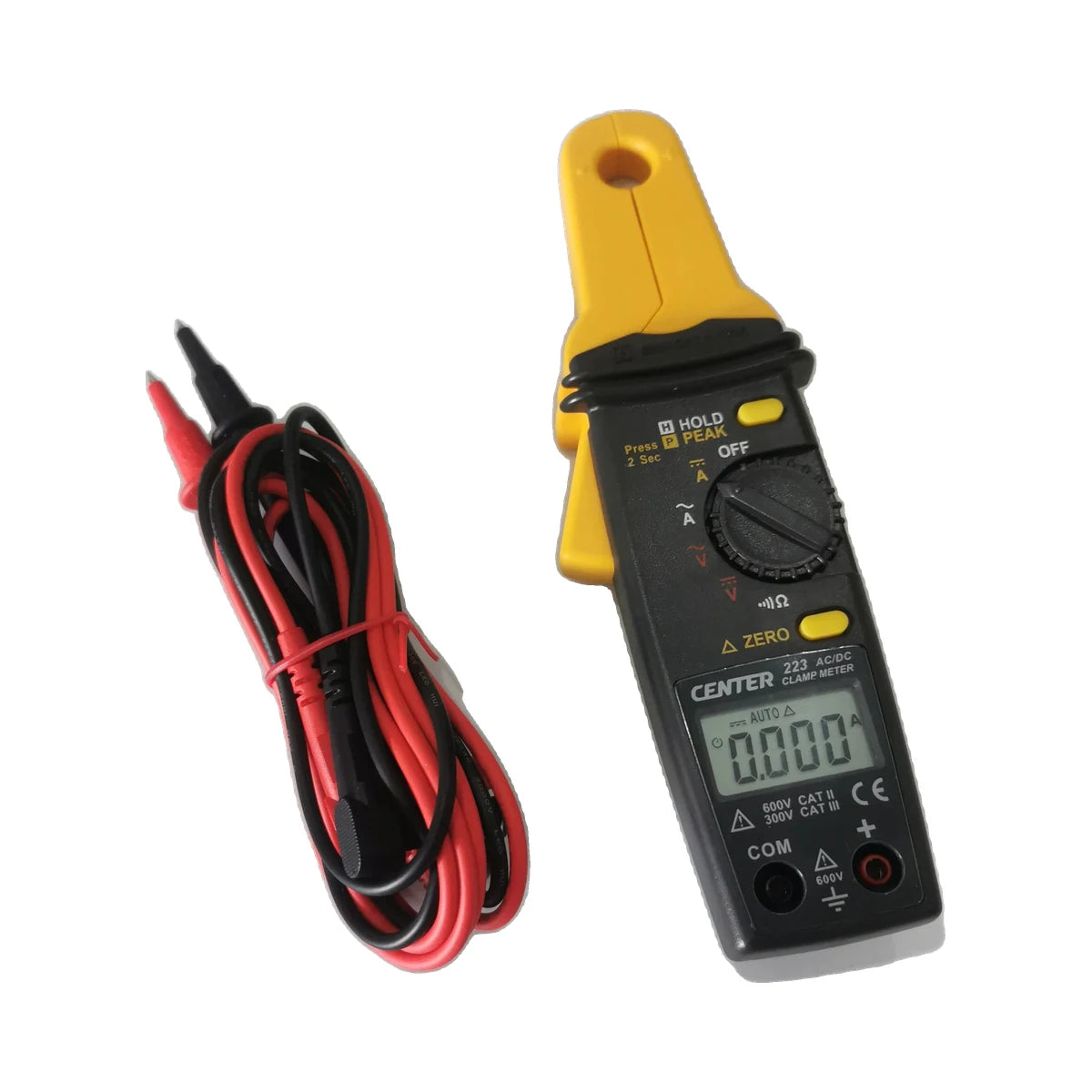 CENTER 223 Mini AC/DC Clamp Meter 100A 600V Digital Multimeter High-Resolution Auto-Range product image 4