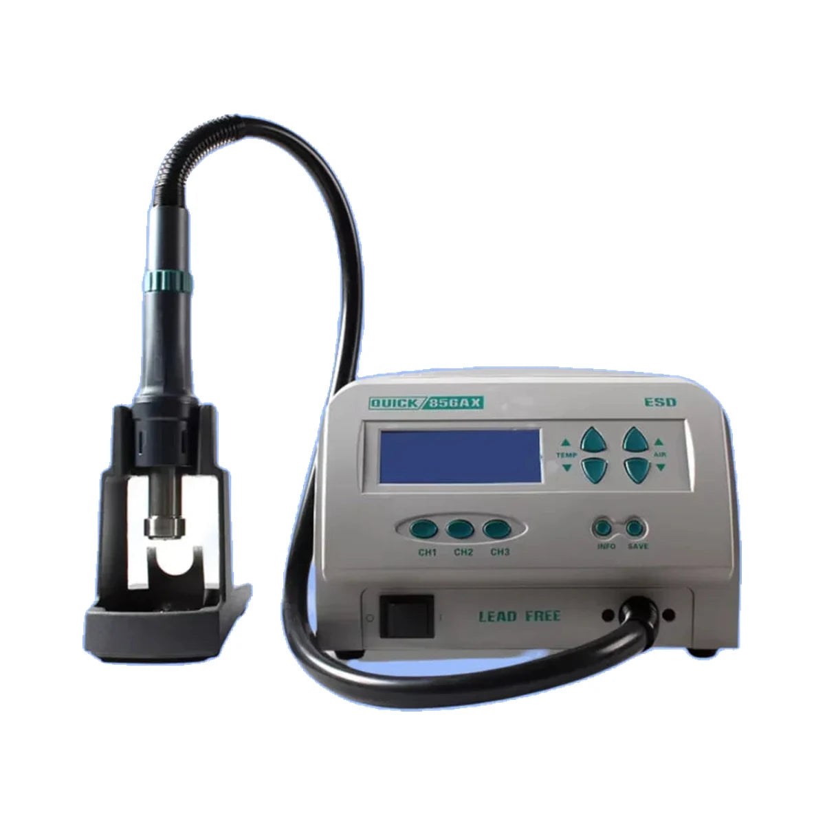 QUICK 856AX Lead-Free Soldering Rework Station ESD Safe Digital Hot