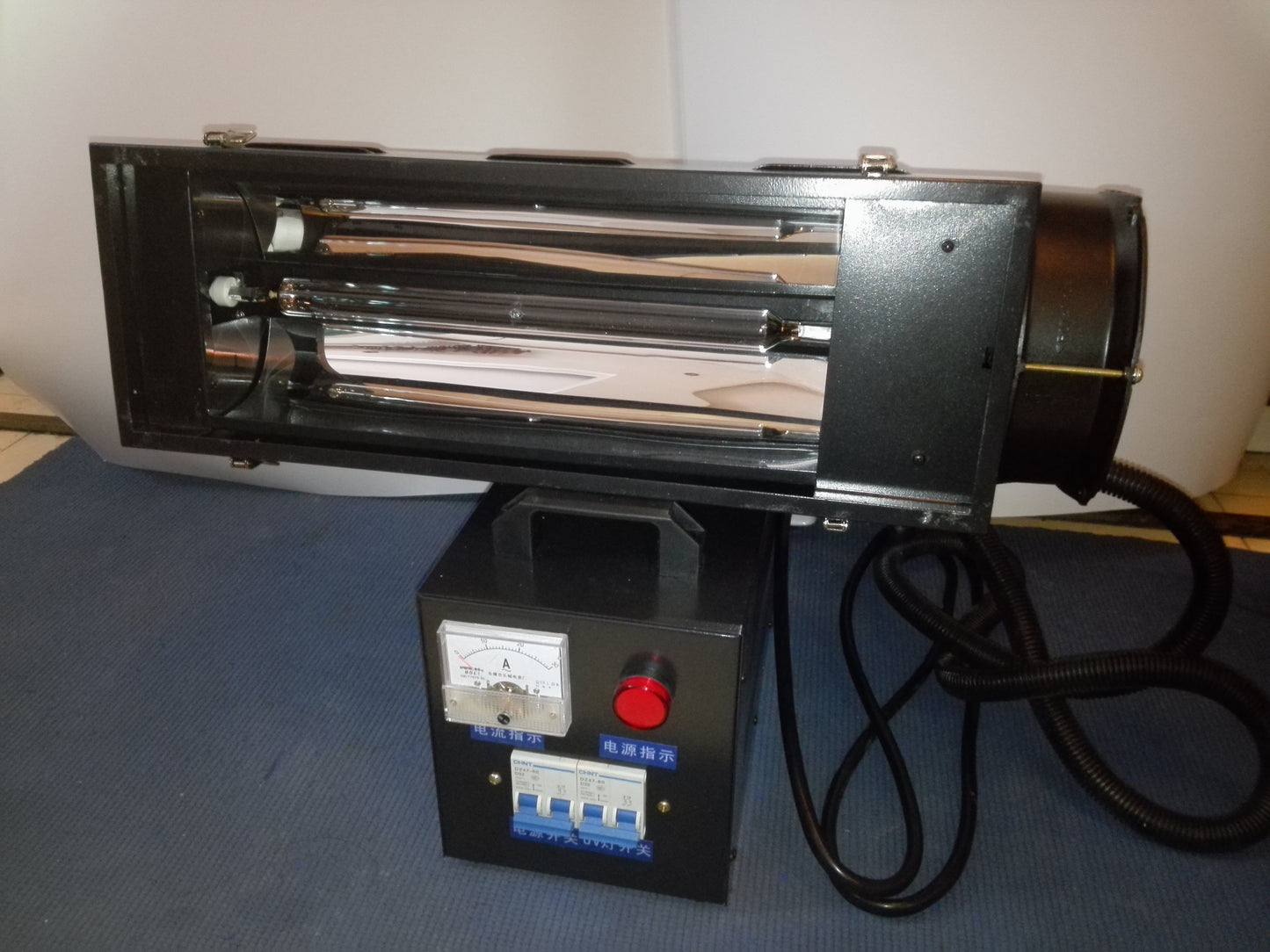 Portable UV curing lamp box with mercury lamp and separate control box