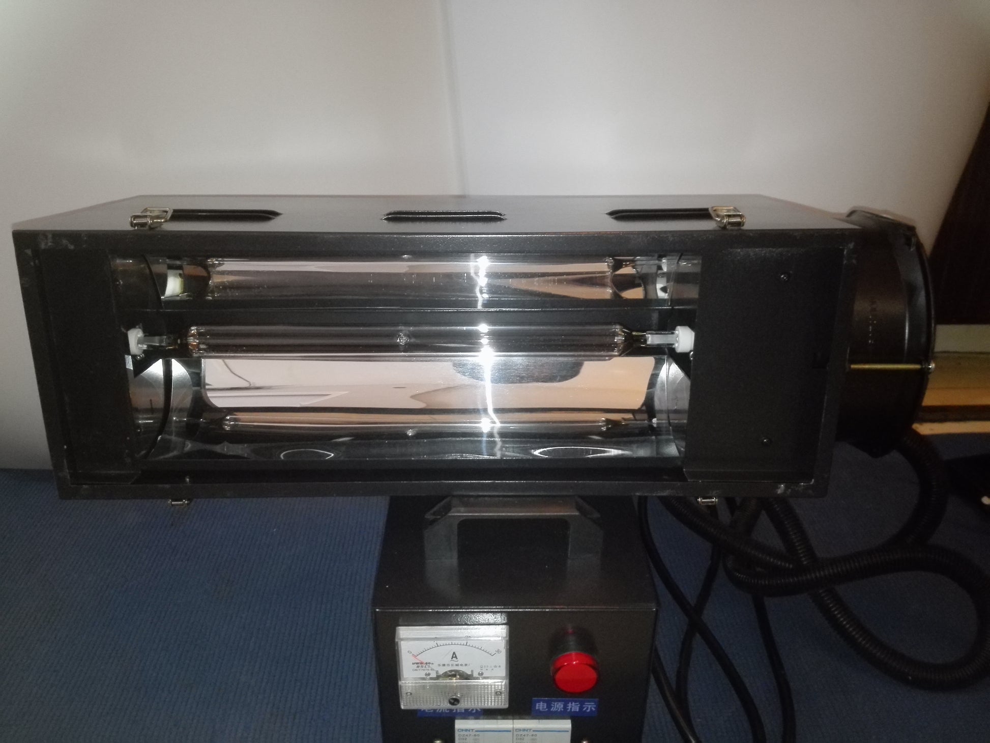 400mm UV curing lamp housing with reflector and mercury lamp