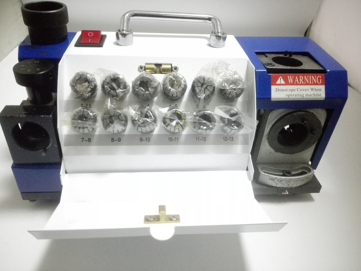 2–13mm ER20 drill bit grinder with CBN and SDC collet set