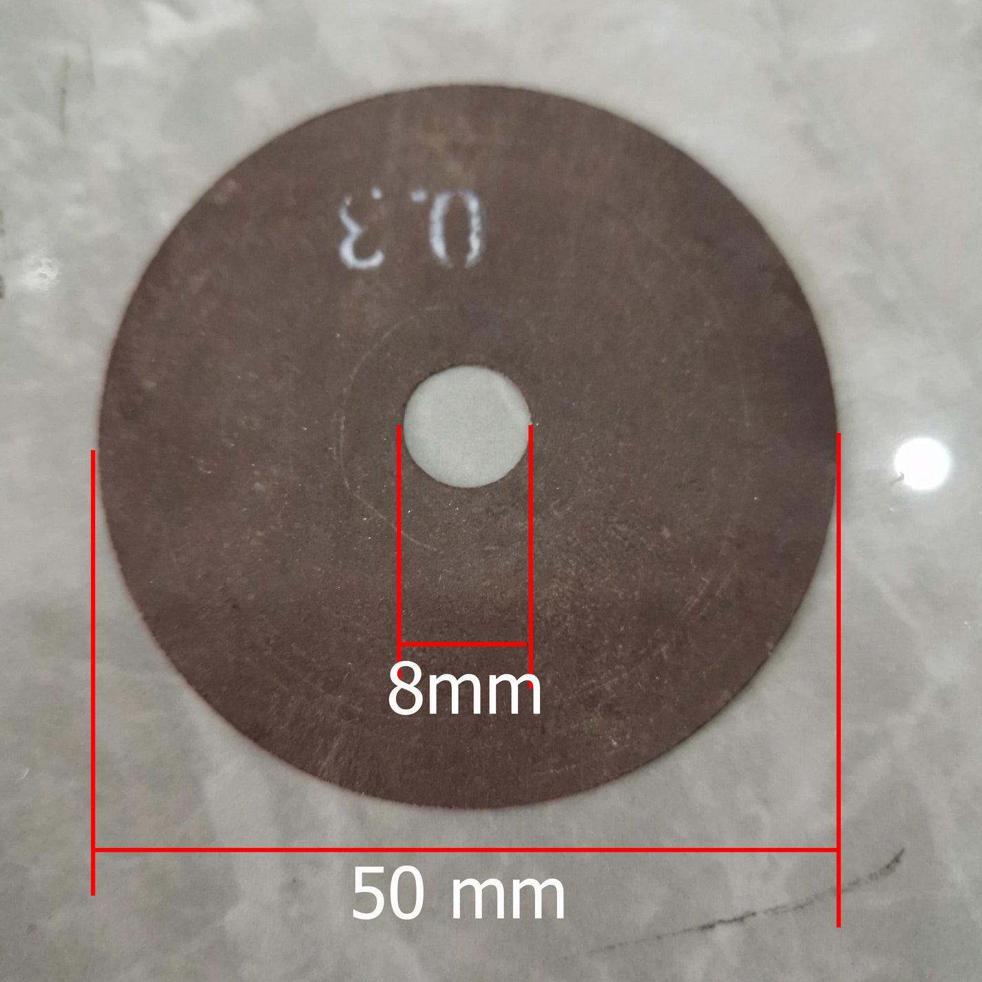 50mm outside diameter 8mm inside diameter nick grinder disc measurement