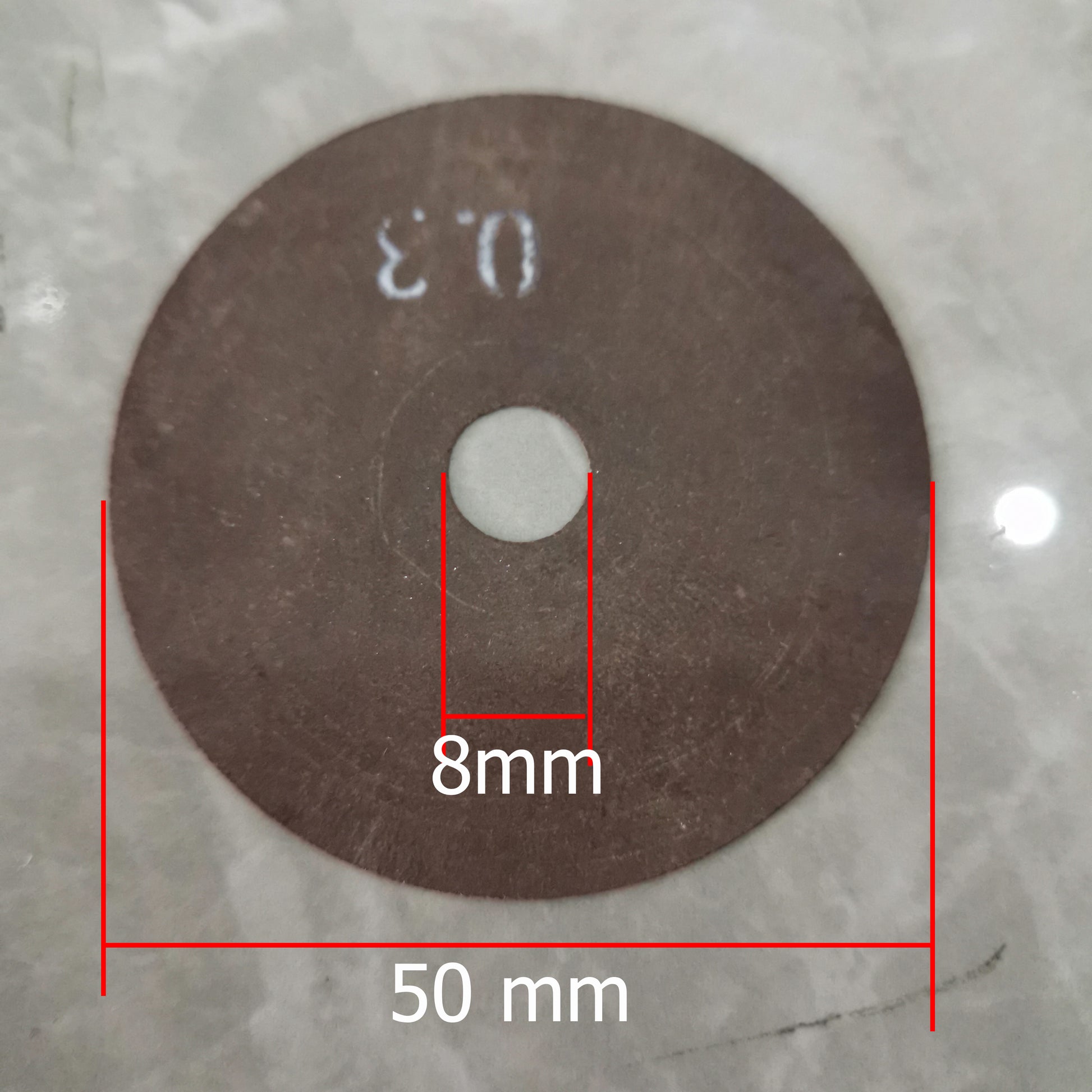 50mm outside diameter 8mm inside diameter nick grinder disc measurement