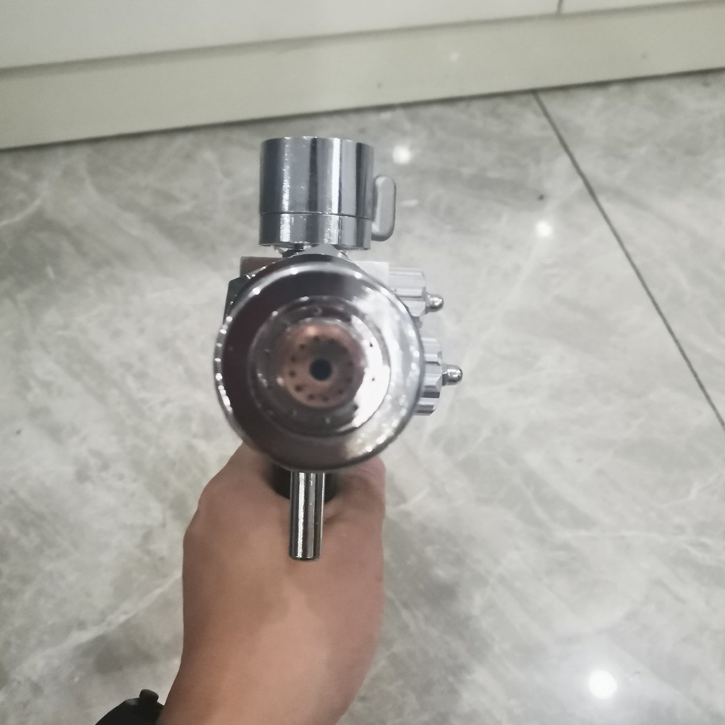 QHT-7/h thermo spray torch front nozzle and powder cup view