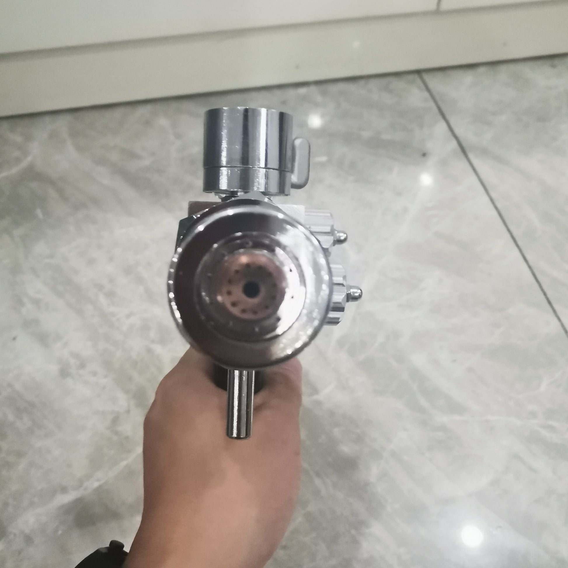 QHT-7/h thermo spray torch front nozzle and powder cup view