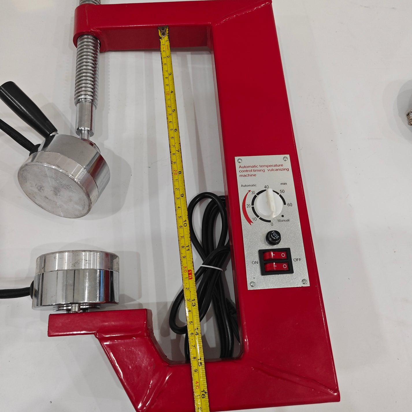 Tire spot vulcanizing machine control panel with 0-60 min timer