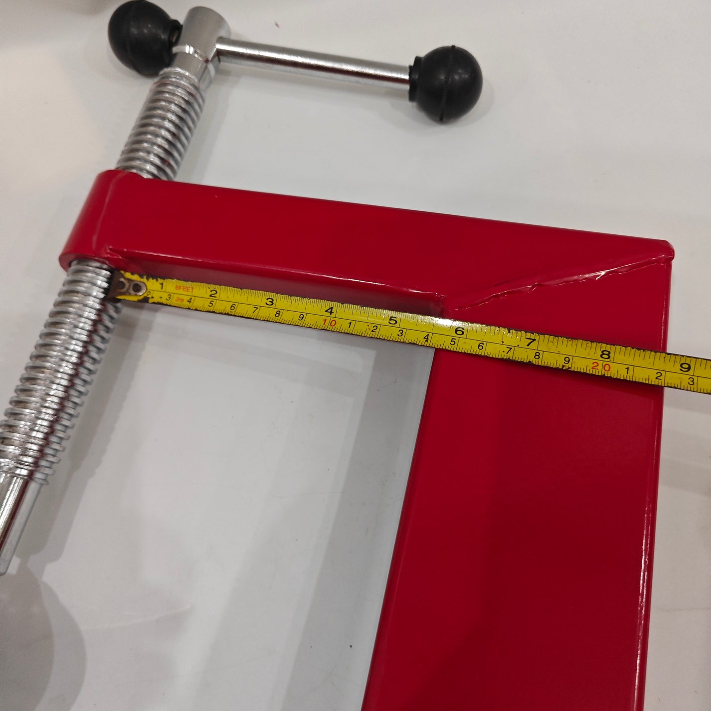 C-frame tire repair vulcanizer body length reference