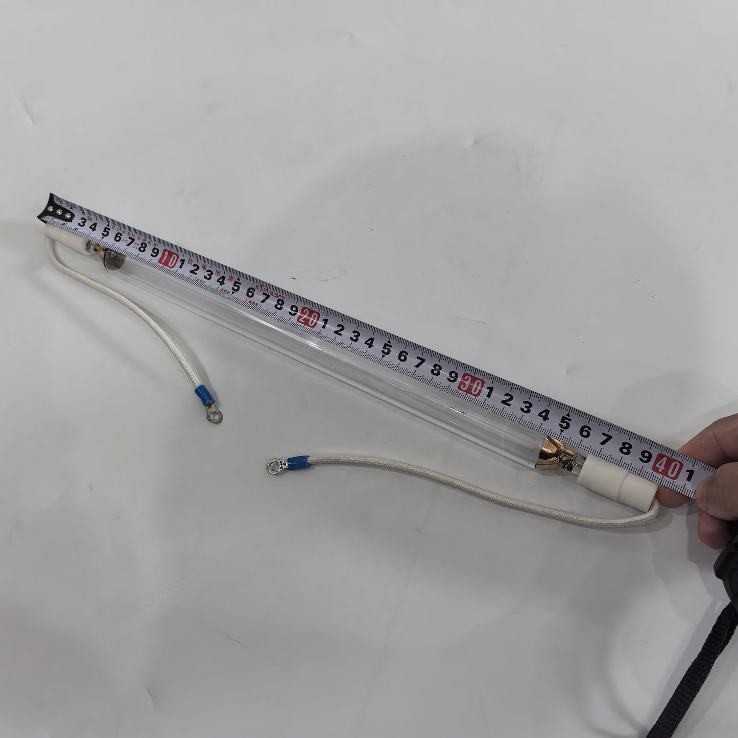 Two-piece UV curing lamp tube set for machine replacement