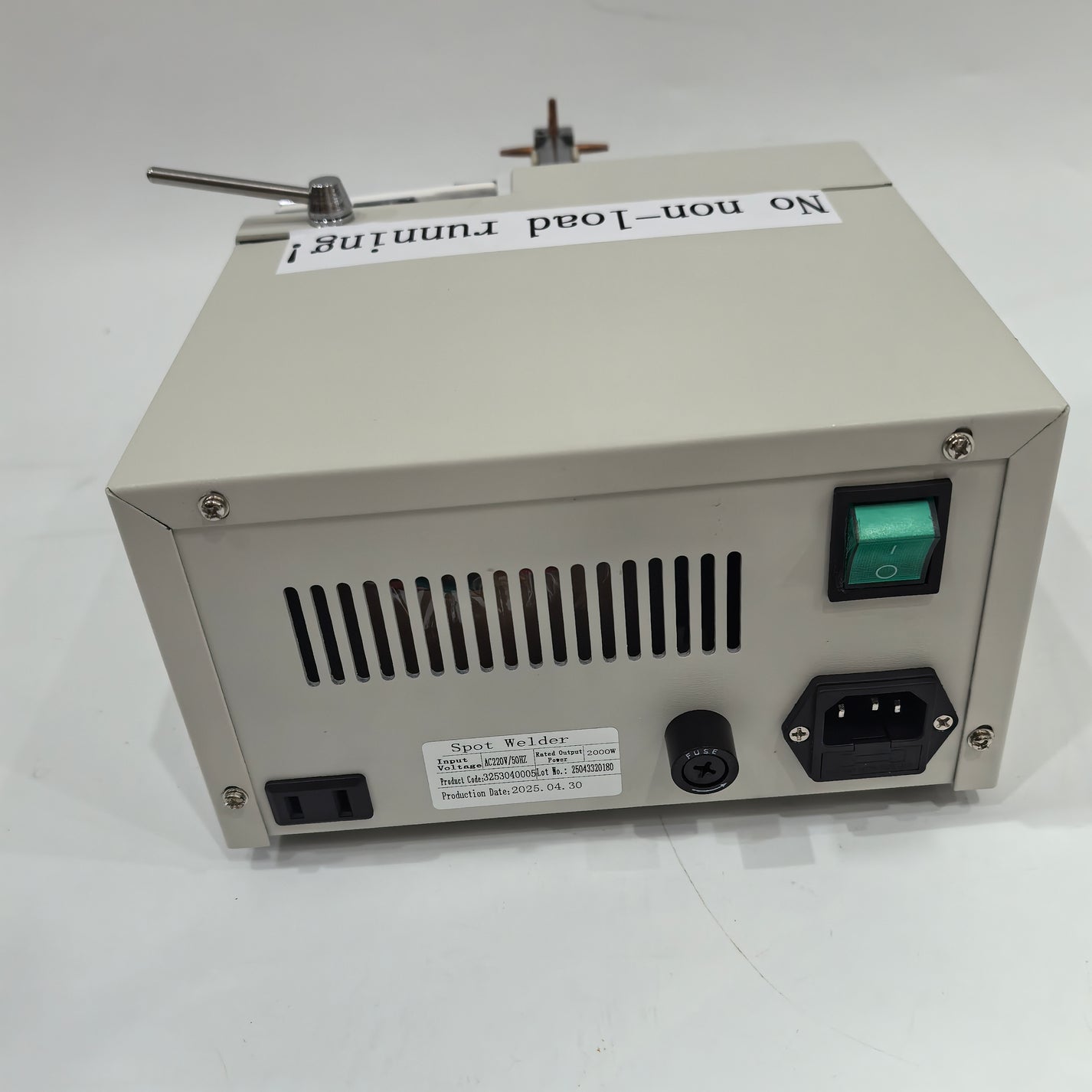 HL-WD III dental spot welder rear panel power switch socket and fuse