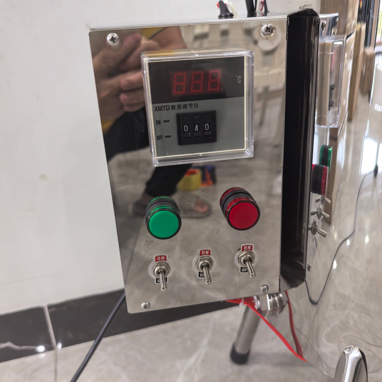 YK-30L heating mixing filling machine control panel with temperature display