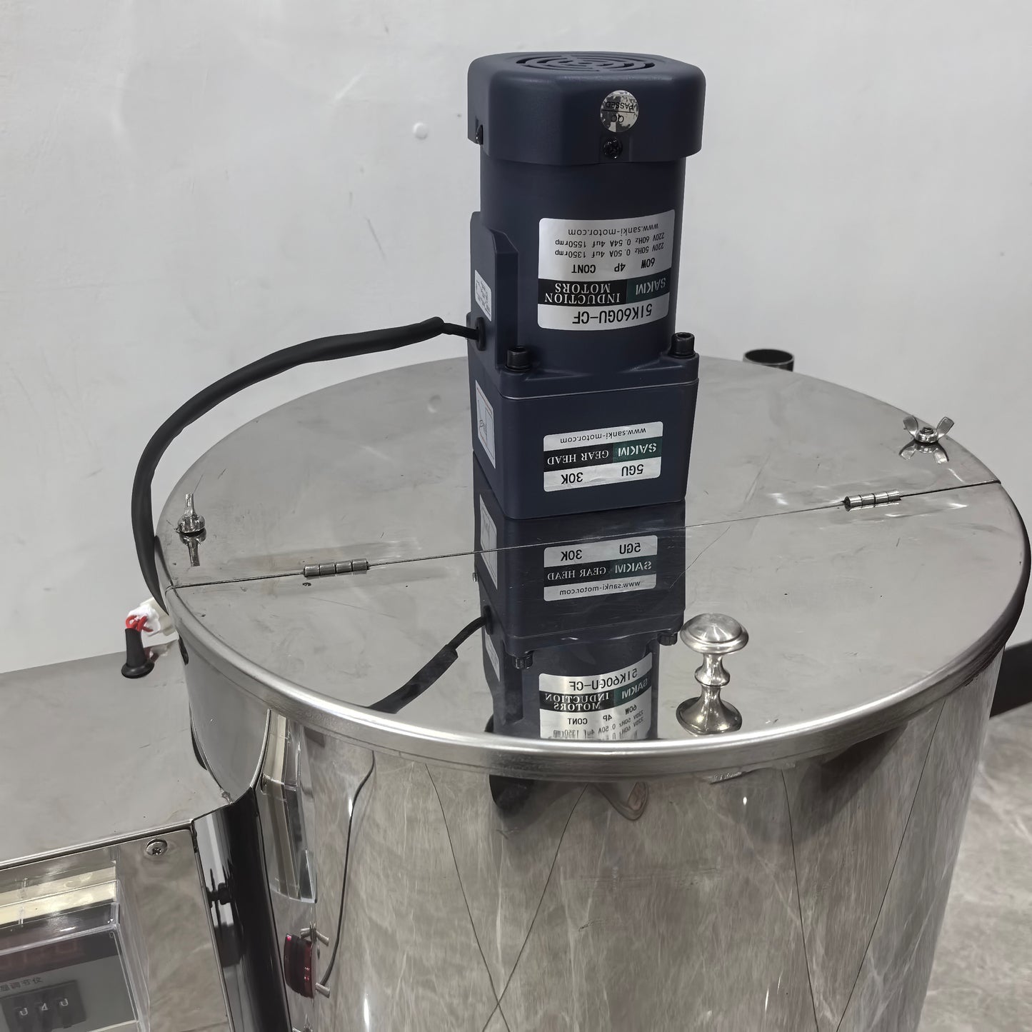 YK-30L 30L heated hopper filling machine stirrer motor and stainless tank lid