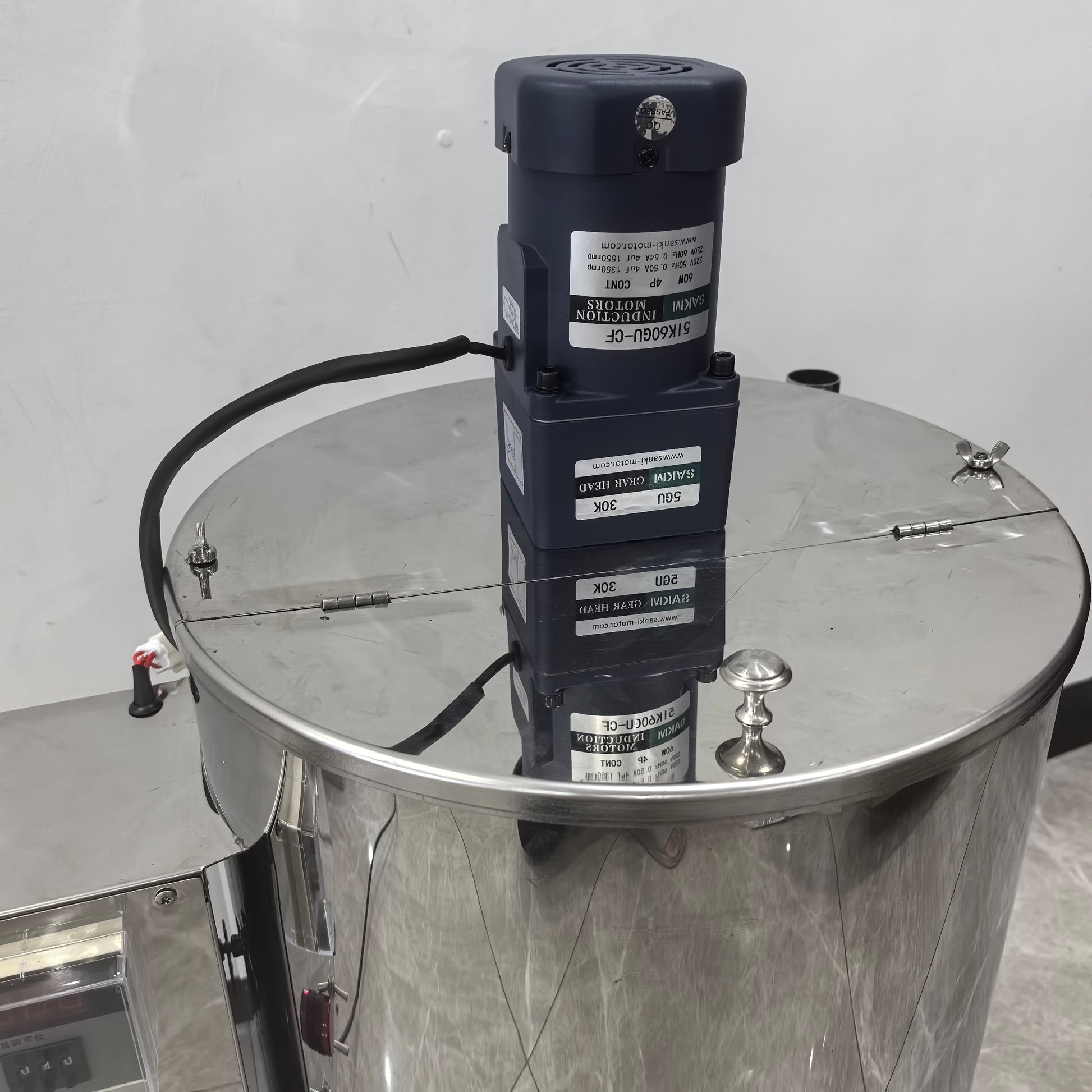 YK-30L 30L heated hopper filling machine stirrer motor and stainless tank lid