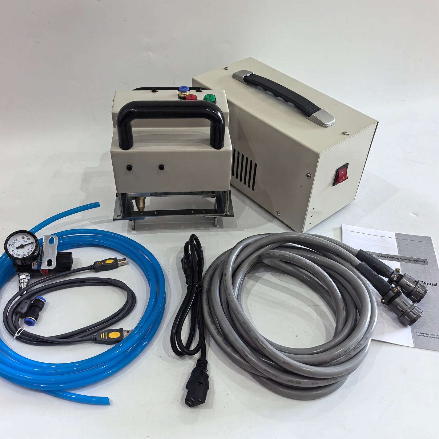 Portable metal dot peen marker for VIN number and serial number marking
