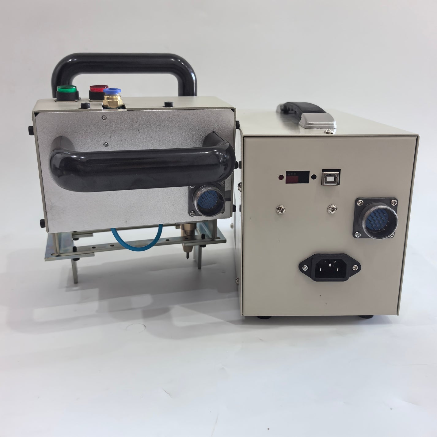 Pneumatic dot peen marker setup for steel pipe flange and metal parts