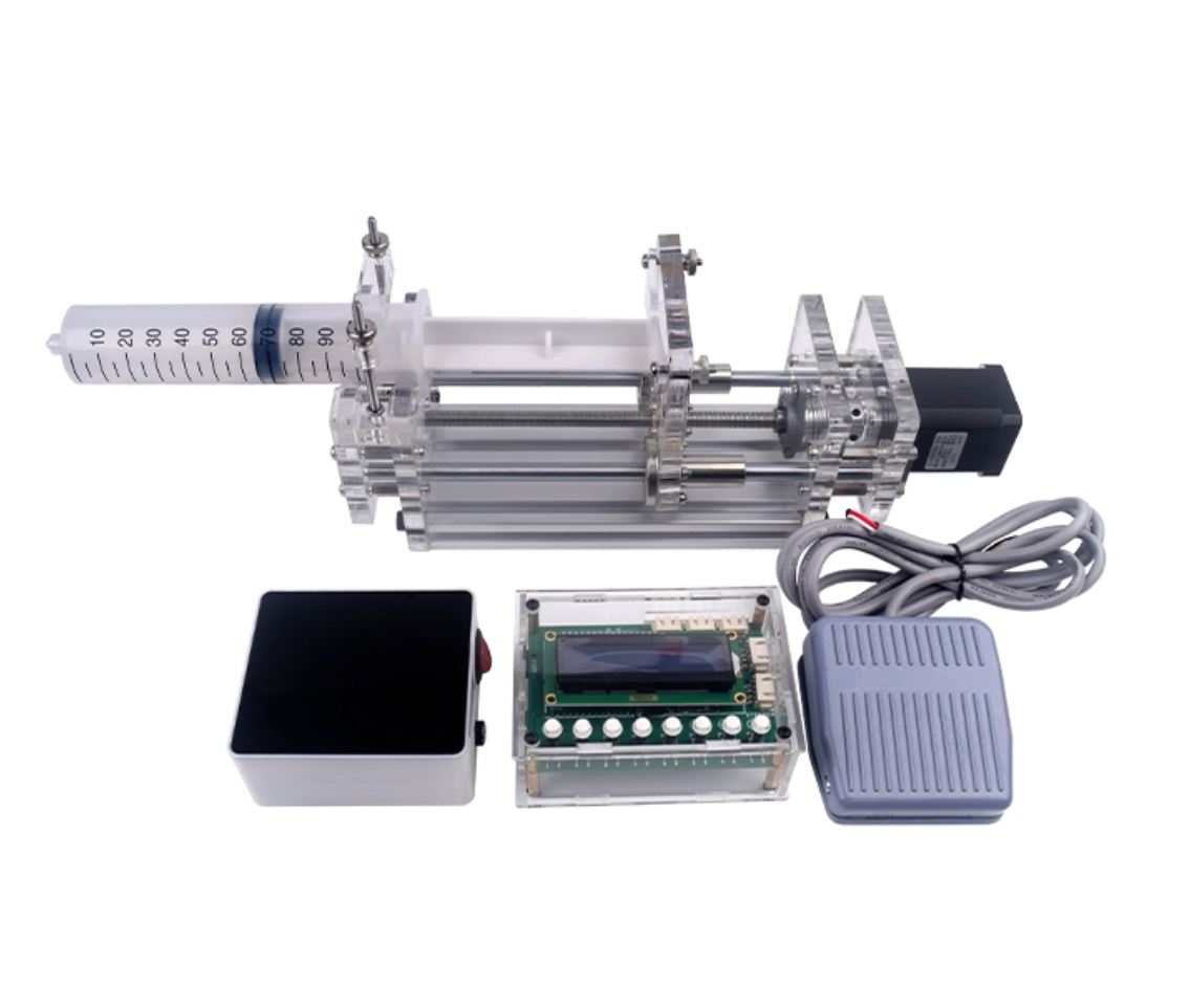 QHZS-001A laboratory syringe pump kit with controller and foot pedal
