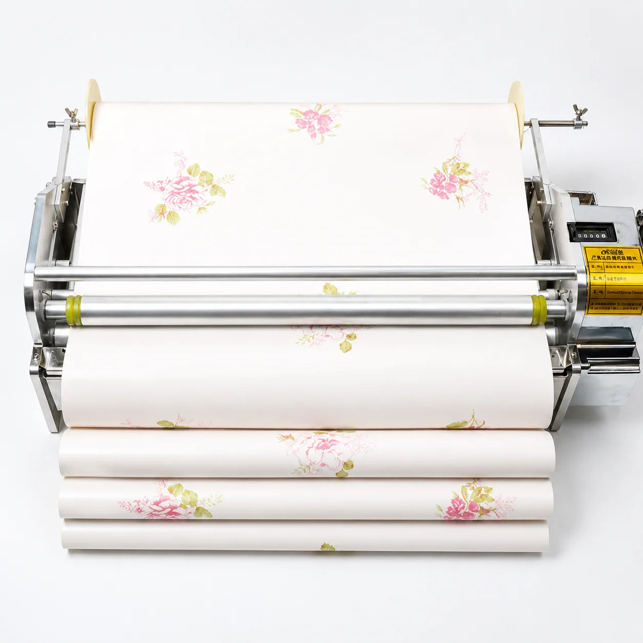 53/70cm manual wallpaper gluing machine with hand crank