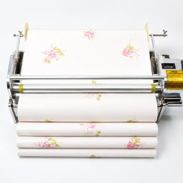 53/70cm manual wallpaper gluing machine with hand crank