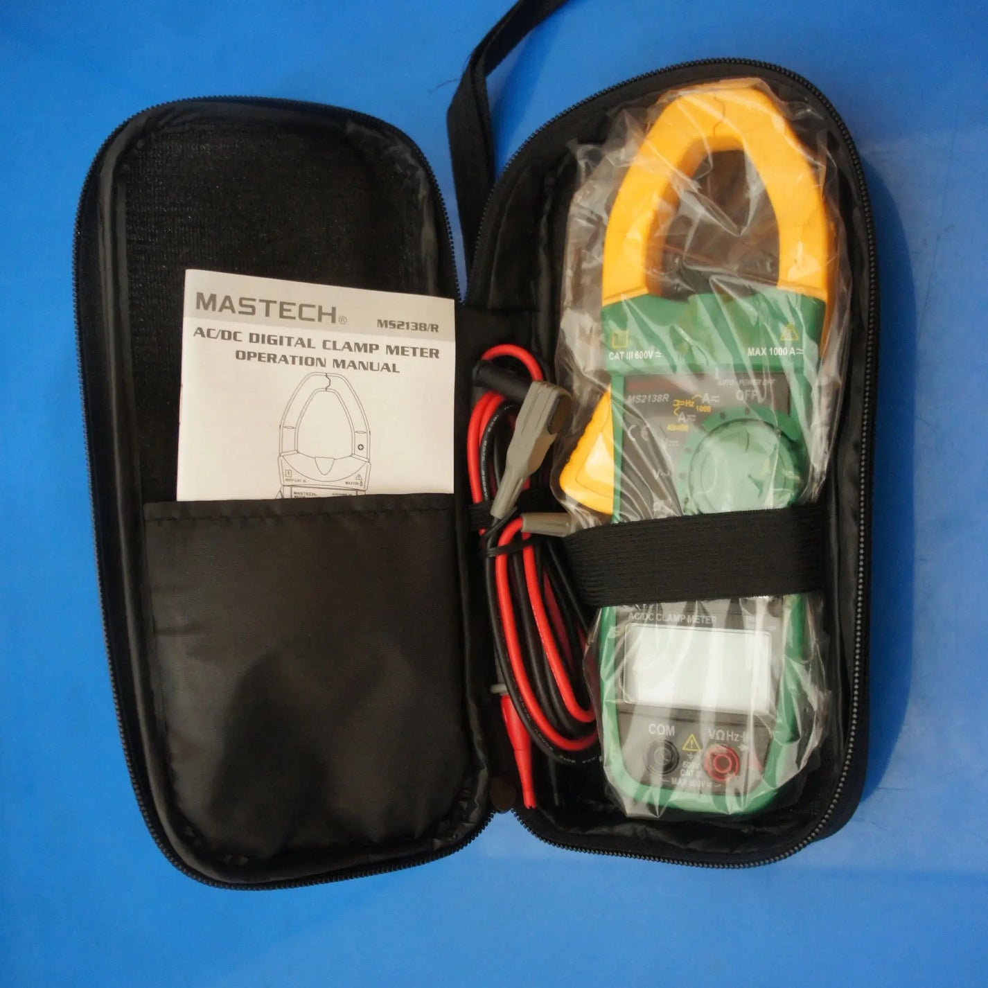 Mastech MS2138R 1000A AC/DC Digital Clamp Meter Auto-Ranging True