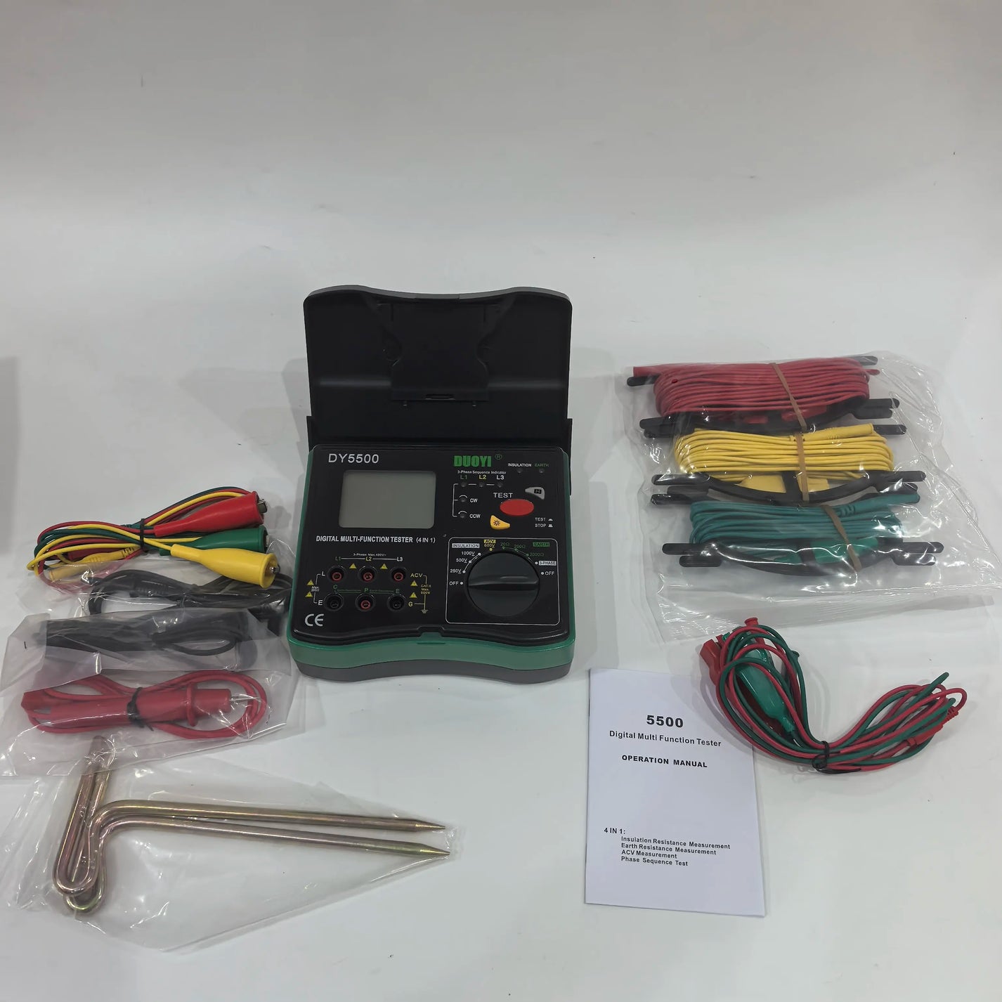 DY5500 4 in 1 Digital Multi-Function Tester Insulation Earth Resistance Tester 1000V product image 3