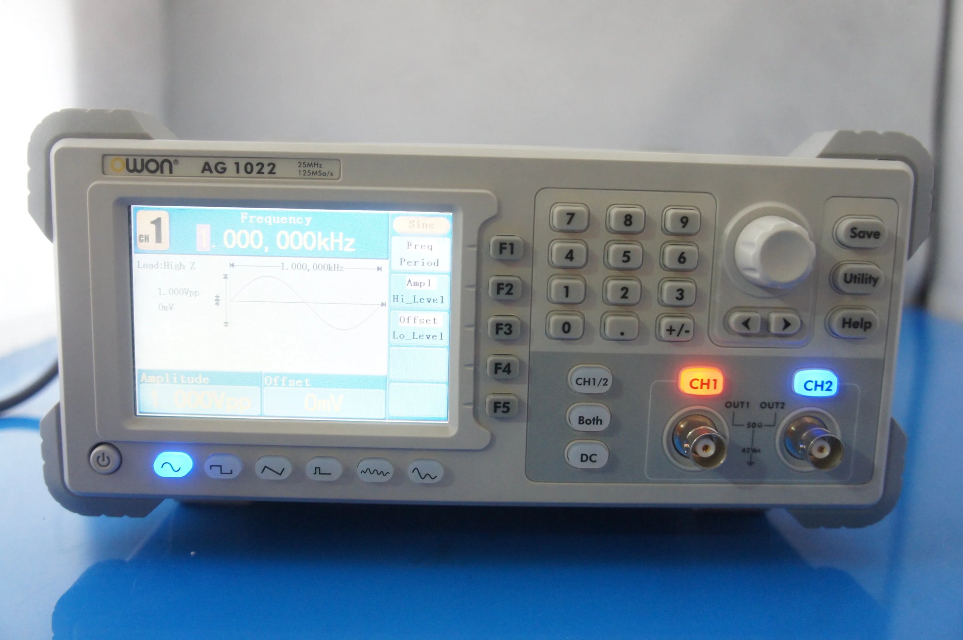 OWON AG1022 DDS Arbitrary Waveform Generator | 2-Channel Function Signal Generator 25MHz product image 5