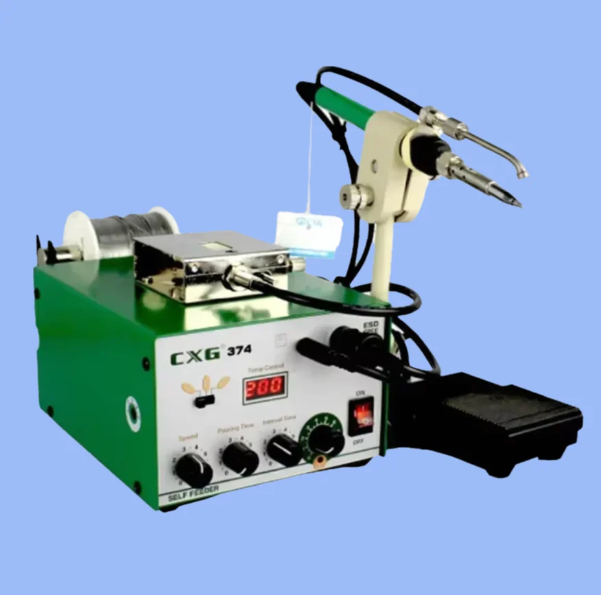 CXG-374/H Automatic Soldering Machine | Lead-Free Electric Tin Feed
