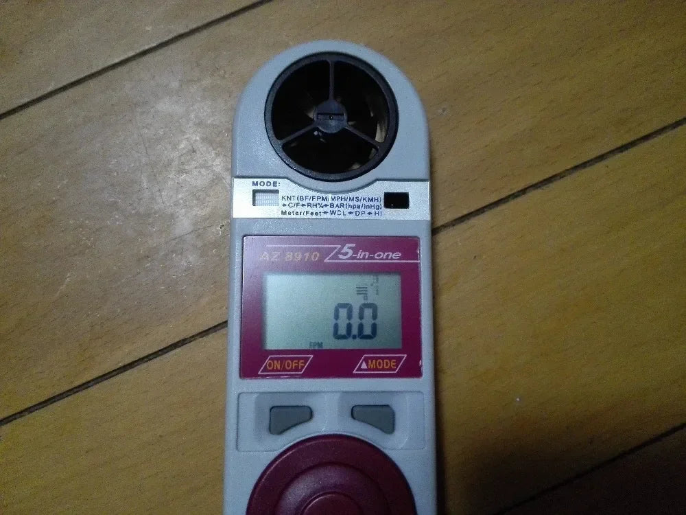 AZ-8910 Digital 5-in-1 Anemometer Wind Speed Temperature Humidity Atmospheric Pressure Dew product detail image 2