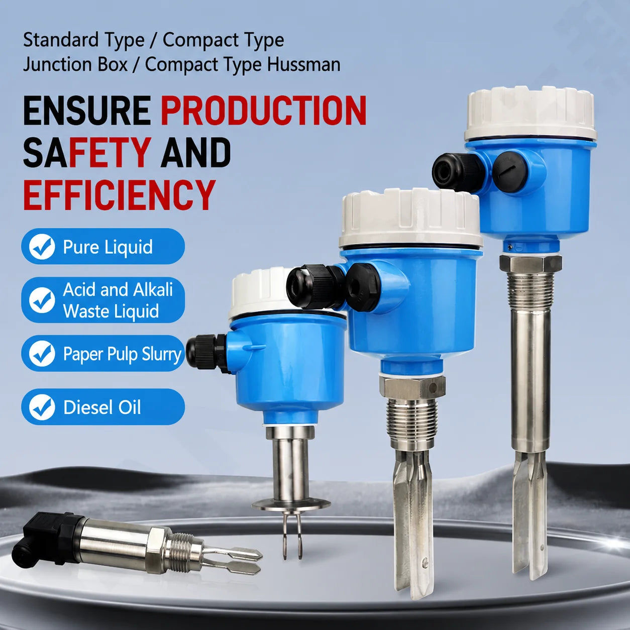 Tuning Fork Level Switch Vibrating Fork Liquid Level Sensor Point