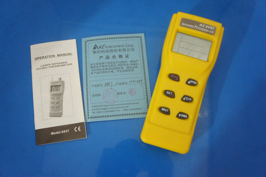 AZ-8857 Infrared Thermometer with Hygrometer | IR Laser Temperature