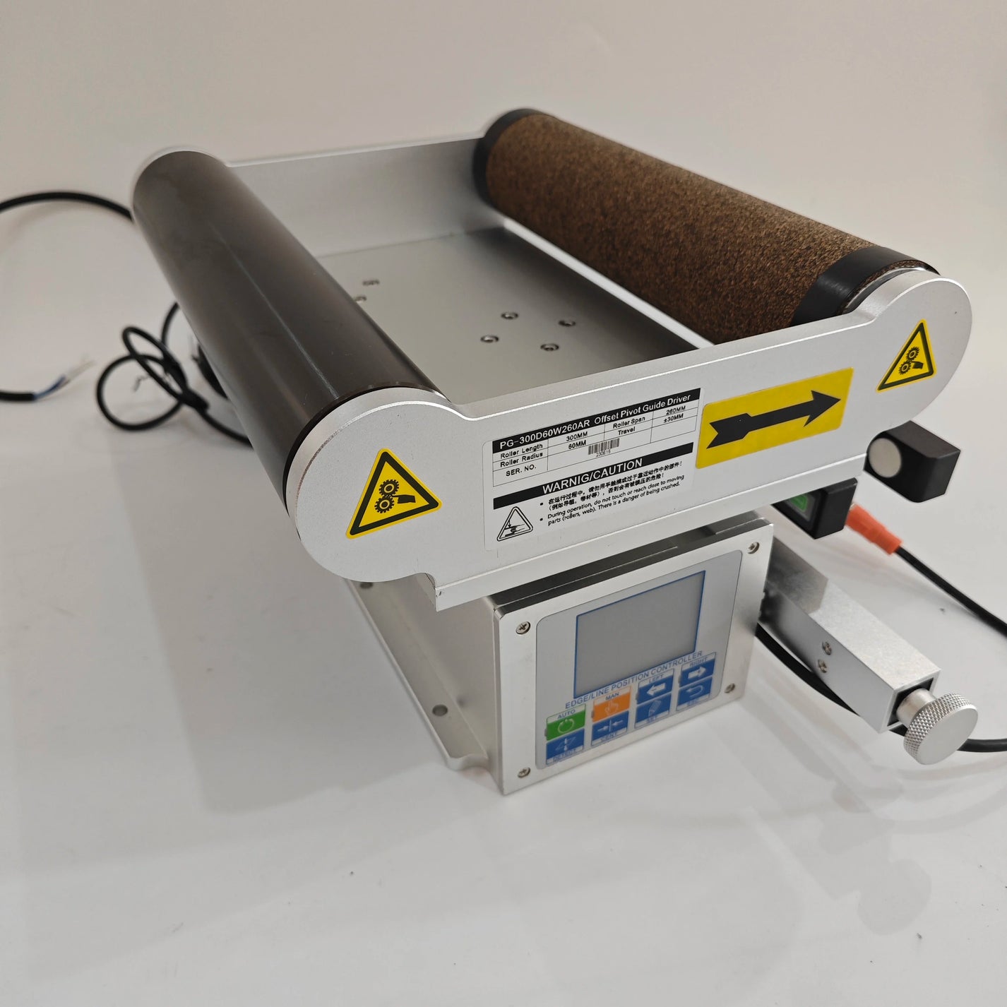 PG600A web guide system dimensions and application detail