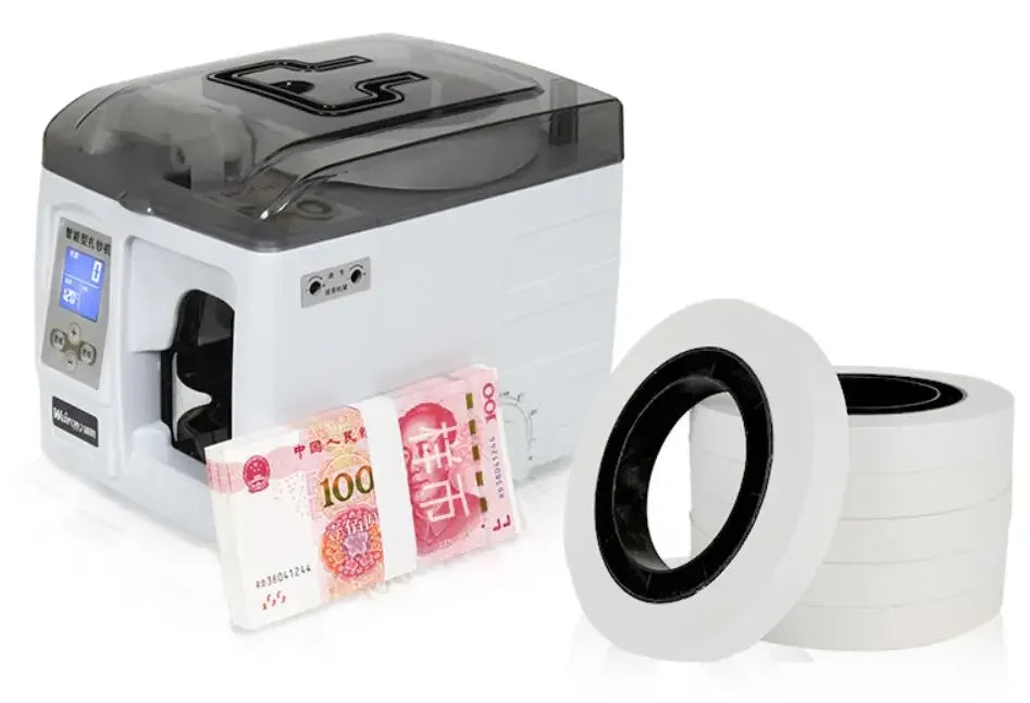 White Banknote Strapping Tape 19mm Width Kraft Paper Currency Bundle Tape Roll – 40 product image 3