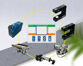 EPC-A18 servo web guiding system with ultrasonic sensor and 150mm stroke actuator