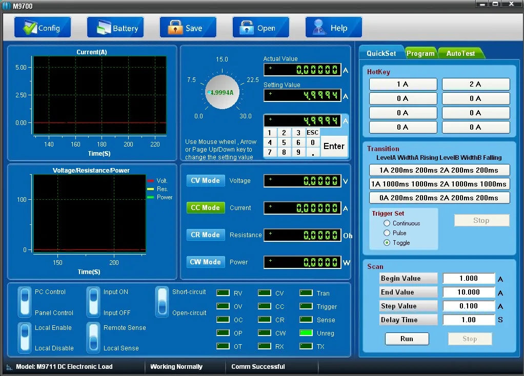 USB communication cable and software for M9711 Programmable DC Electronic Load 0-30A 0-150V product image 3