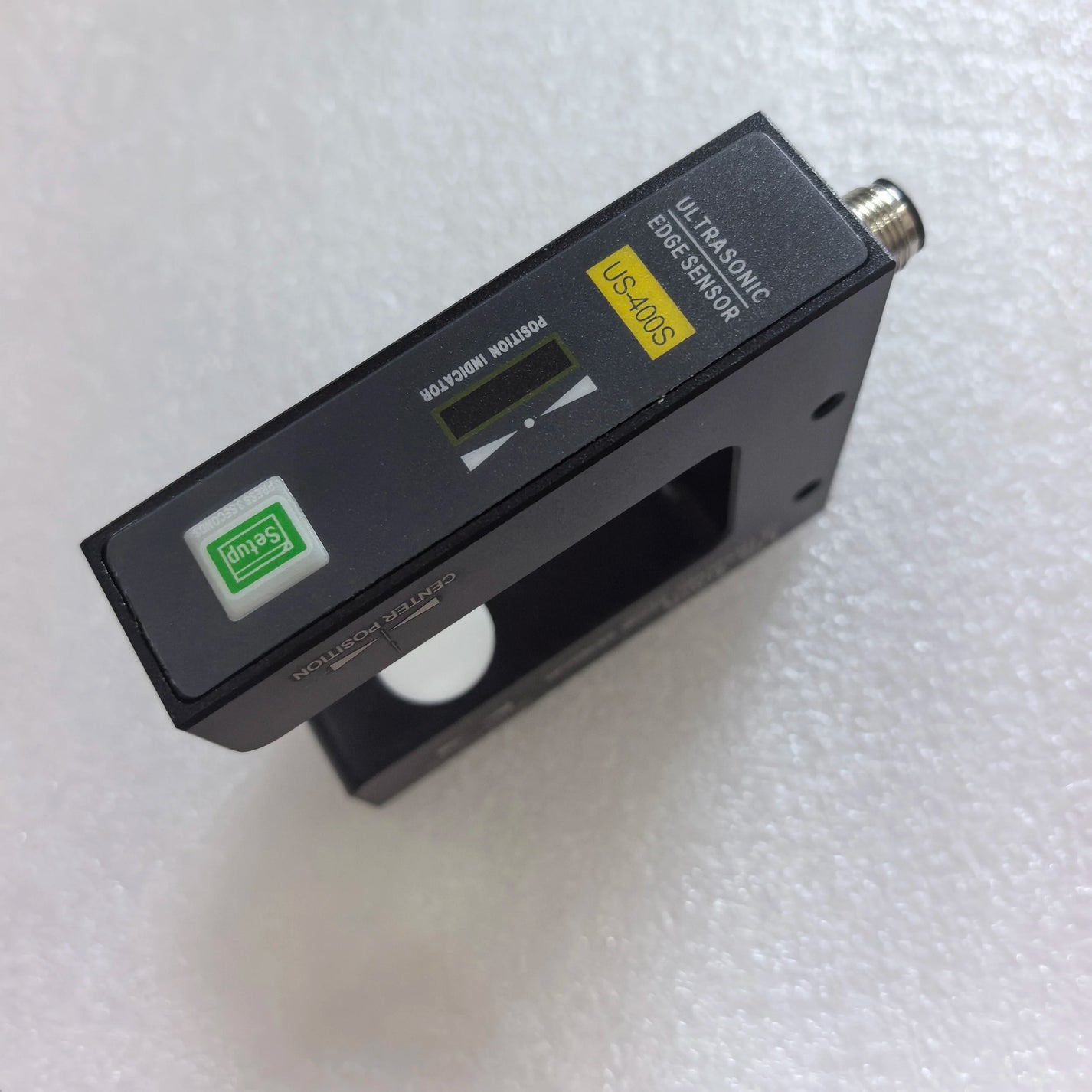 US-400S ultrasonic web guide sensor wiring and connector detail