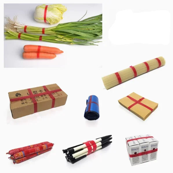 Application examples for transparent OPP bundling tape on vegetables and package bundles