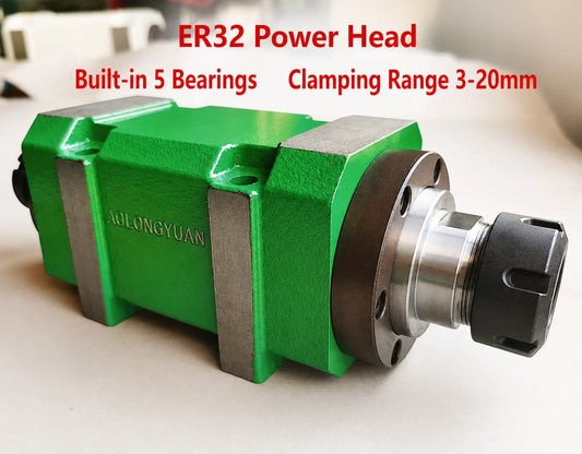 ER32 High Speed Spindle Power Head 3000-8000RPM Waterproof Drilling