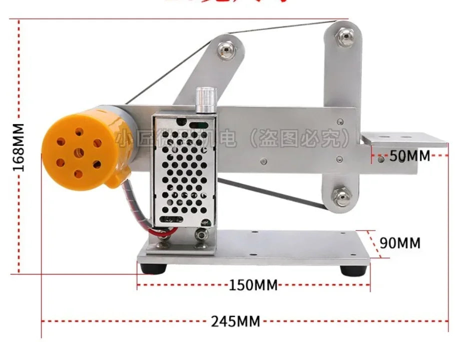 DIY Mini Belt Sander Grinder Polisher 520×20 mm Adjustable Speed Micro Table Grinding product image 5
